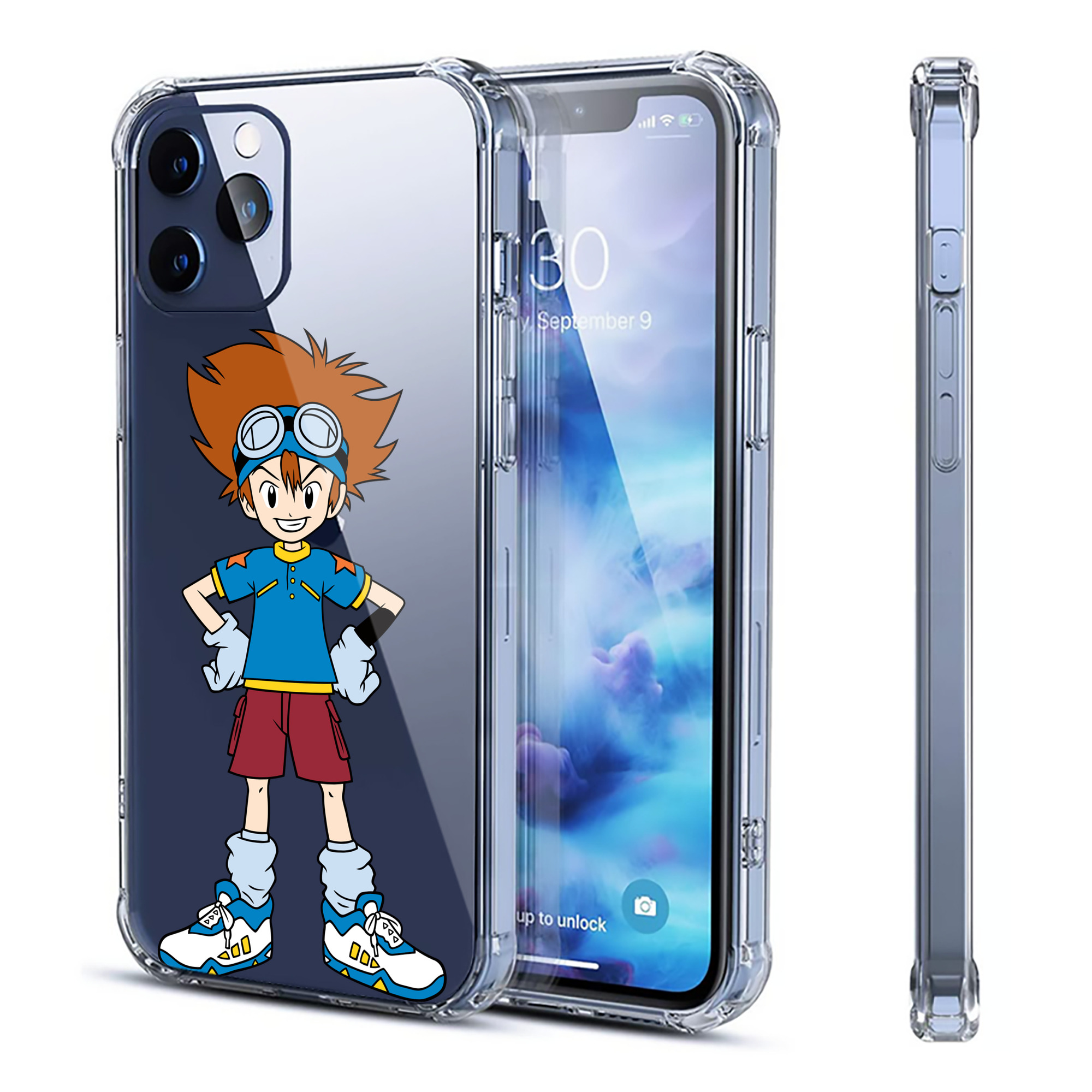 （画像用） Digimon デジタルモンスター/デジモン 【iPhone 12シリーズ対応】透明スマホケース（クリアソフトケース）